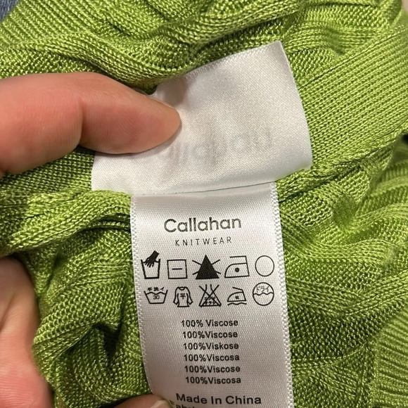 Callahan Knitwear Women’s Greta Ribbed‎ Tie Neck Halter w Open Back SZ Large NWT - Picture 9 of 9